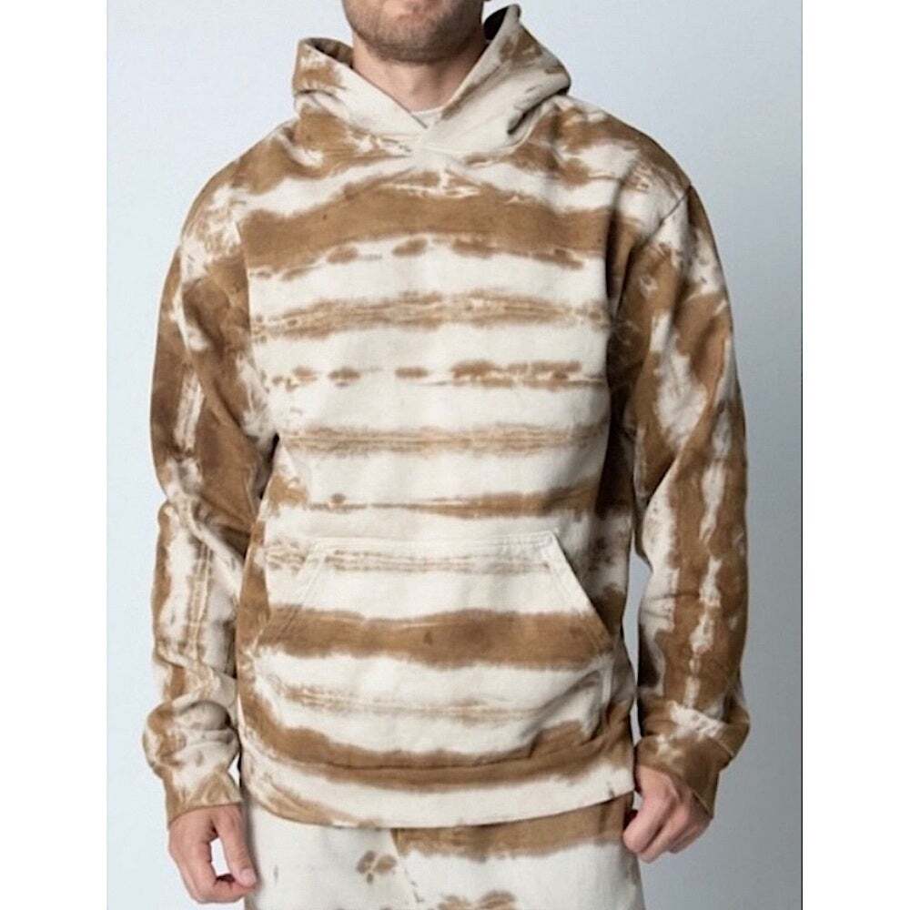 TALENTLESS Cotton Heavyweight Tie Dye Tiger Wash Hoodie Sweatshirt Small S
